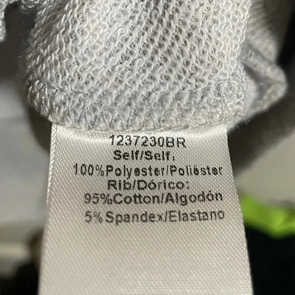 Ontwelfth gray puff sleeve with buttons short sleeve crew neck sweatshirt - Picture 4 of 4